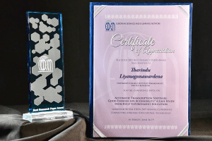 Eden award and certificate